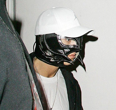 Eminem wearing a Rey Mysterio Mask 2 Eminem wearing a Rey Mysterio Mask 2