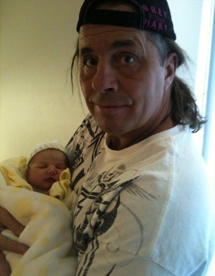 Bret Hart and his granddaughter