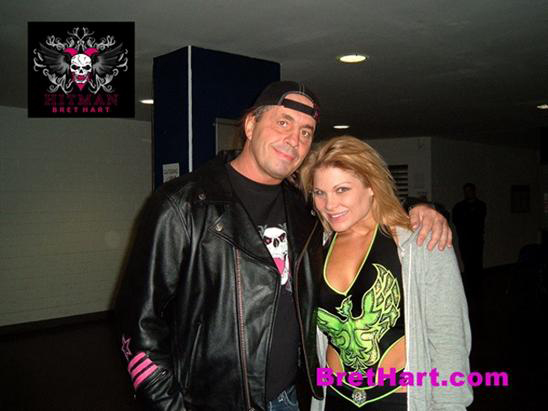 Bret Hart and Beth Phoenix after Raw