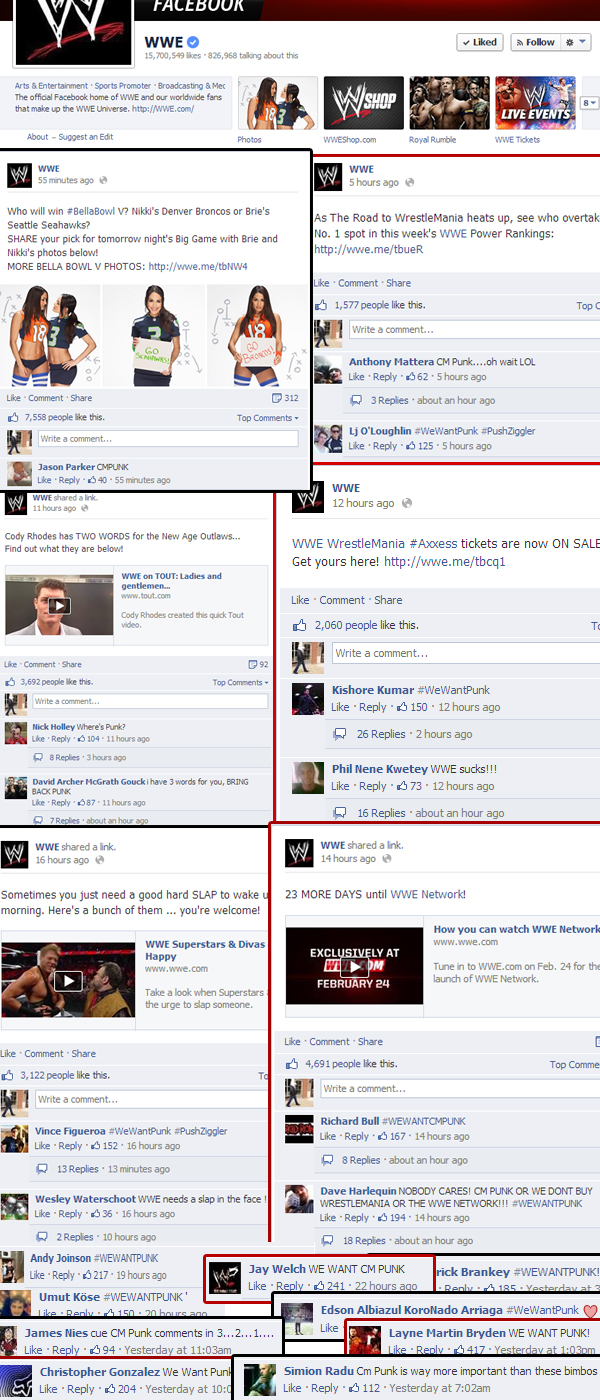 WWE Facebook CM Punk
