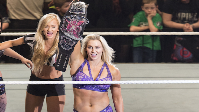 COLOGNE, GERMANY - FEBRUARY 11: Charlotte during WWE Road to WrestleMania at the Lanxess Arena on February 11, 2016 in Cologne, Germany. (Photo by Marc Pfitzenreuter/Getty Images) COLOGNE, GERMANY - FEBRUARY 11: Charlotte during WWE Road to WrestleMania at the Lanxess Arena on February 11, 2016 in Cologne, Germany. (Photo by Marc Pfitzenreuter/Getty Images)