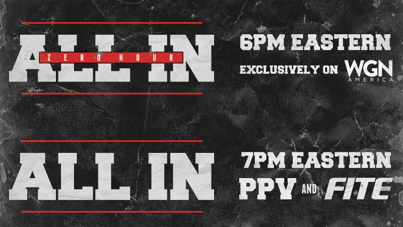 Doors Officially Open For All In, TWO All In Pre-Shows Doors Officially Open For All In, TWO All In Pre-Shows