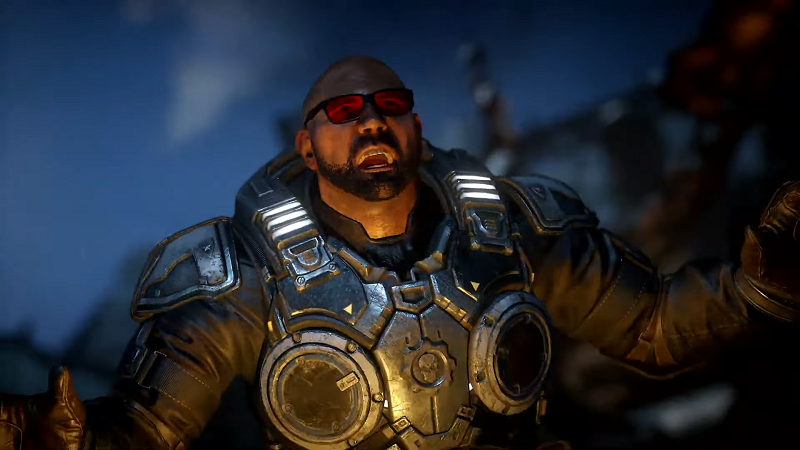 Gears 5 is getting story DLC and its Xbox Series X/S update lets you recast  Marcus Fenix as Dave Bautista