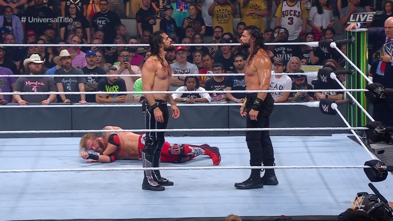 Seth Rollins Helps Roman Reigns Beat Edge And Retain WWE Universal