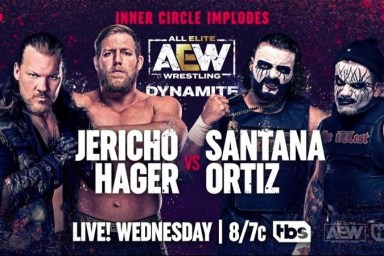 Santana Ortiz Chris Jericho Jake Hager AEW Dynamite