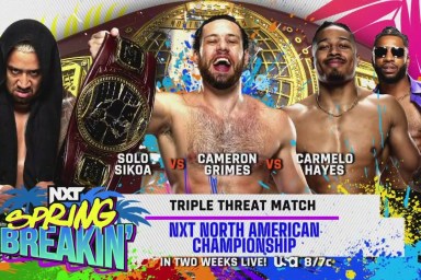 NXT Spring Breakin' Cameron Grimes Carmelo Hayes Solo Sikoa