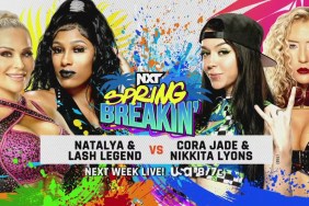 Natalya Lash Legend Cora Jade Nikkita Lyons WWE NXT Spring Breakin'