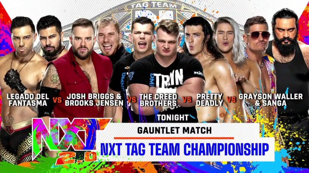 WWE NXT Tag Team Championship Gauntlet Match Legado Del Fantasma Creed Brothers Pretty Deadly