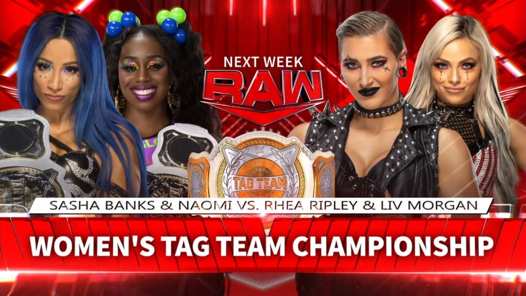 WWE RAW Sasha Banks Naomi Rhea Ripley