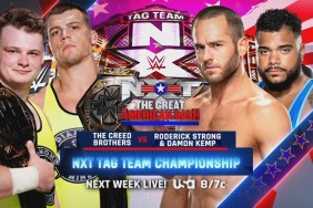 WWE NXT Great American Bash The Creed Brothers Roderick Strong Damon Kemp