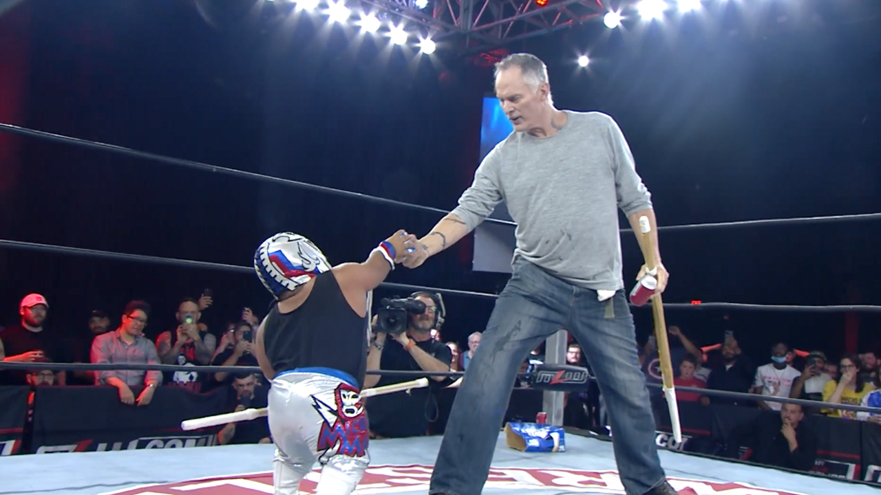 Sandman Appears On MLW Fusion, Shares Beer With Microman