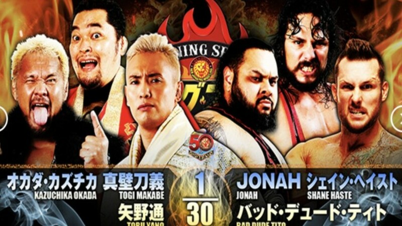 NJPW Burning Spirit JONAH Kazuchika Okada