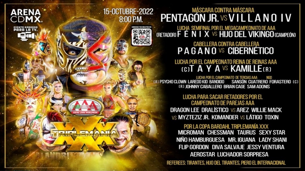 AAA TripleMania XXX Results (10/15/22): Rey Fenix, Taya Valkyrie, Pentagon Jr., and More