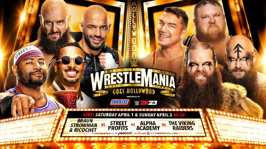 Braun Strowman Ricochet Street Profits Viking Raiders WWE WrestleMania 39