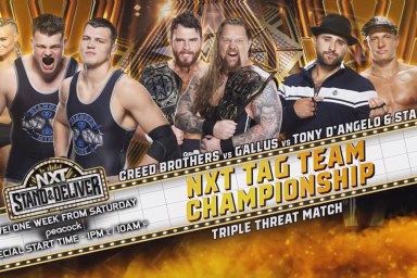 WWE NXT Stand & Deliver Creed Brothers Gallus Tony D'Angelo