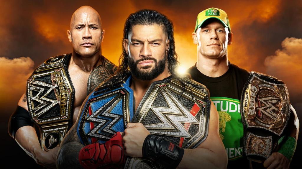 WWE Championship Week Roman Reigns John Cena The Rock
