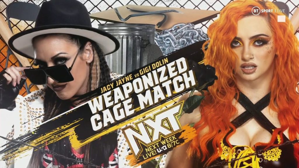 Jacy Jayne vs Gigi Dolin WWE NXT Weaponized Cage
