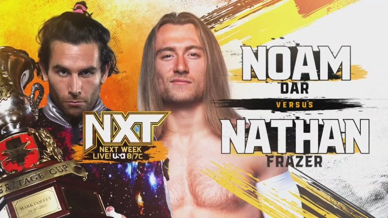 Nathan Frazer vs Noam Dar WWE NXT