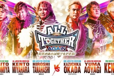 NJPW All Together Again Kazuchika Okada Hiroshi Tanahashi