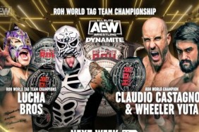 ROH World Tag Team Championship Lucha Bros Claudio Castagoli Wheeler Yuta AEW Dynamite