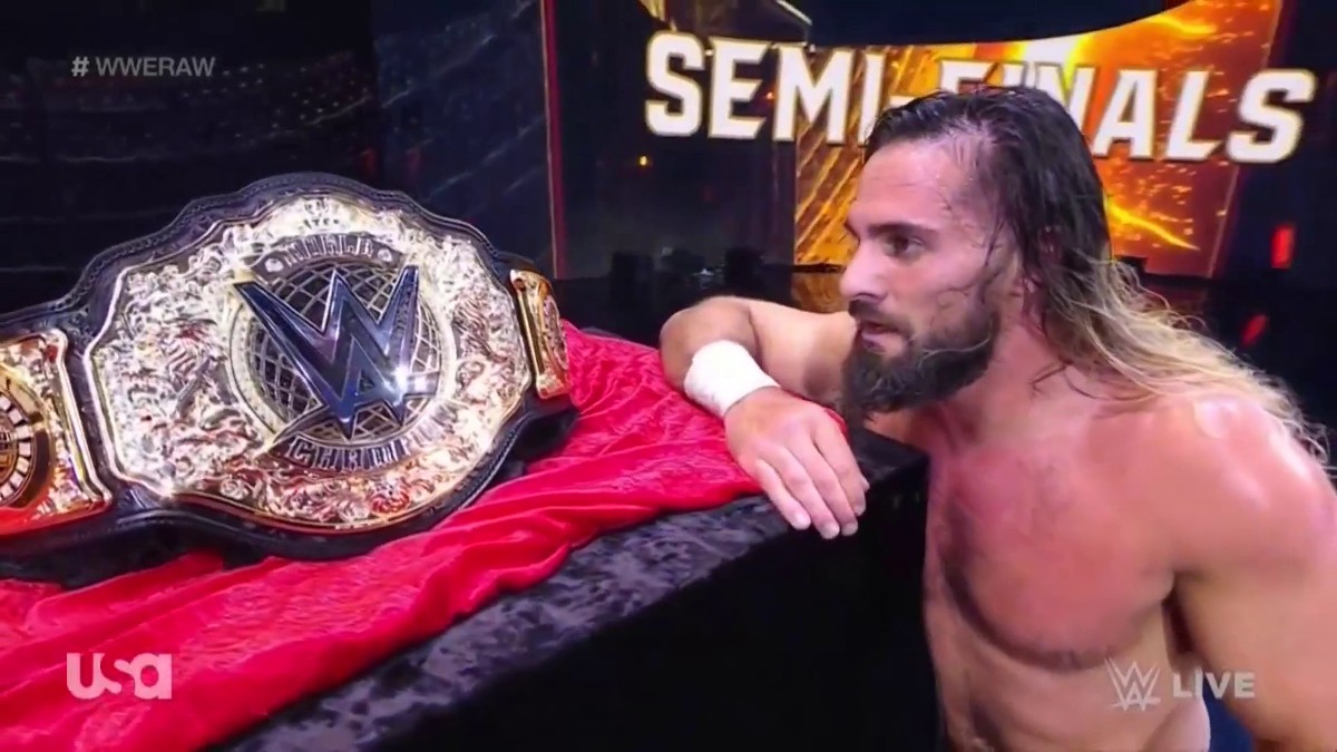 The US Champion and WWE World Heavyweight Champion Seth Rollins