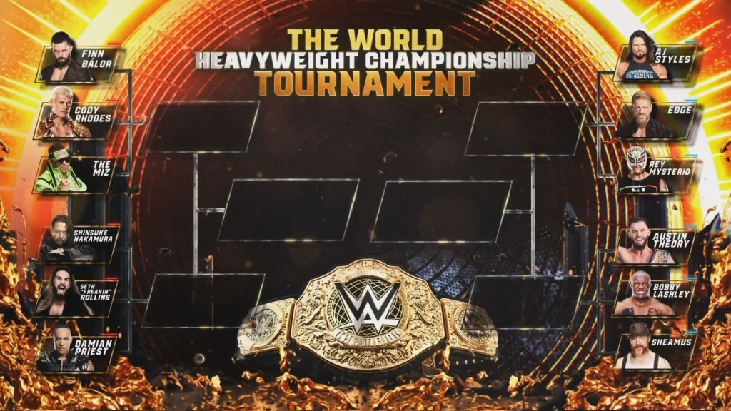 WWE Confirms Bracket For World Heavyweight Title Tournament