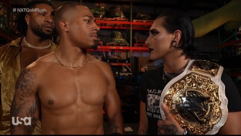 Rhea Ripley Confronts Carmelo Hayes At NXT Gold Rush
