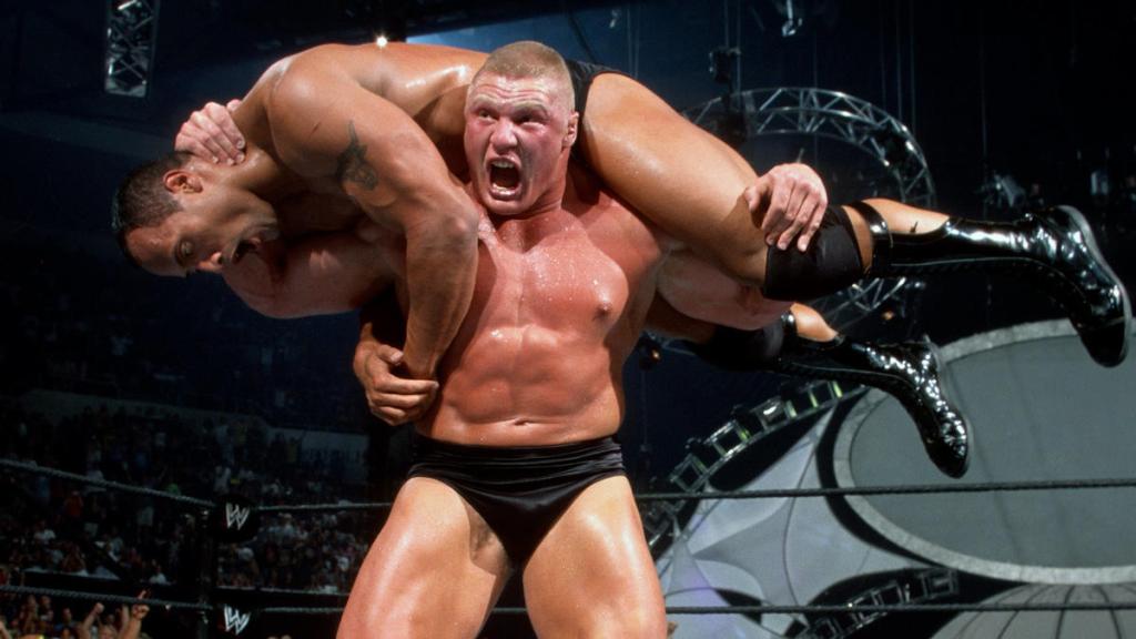 The Rock Brock Lesnar WWE SummerSlam