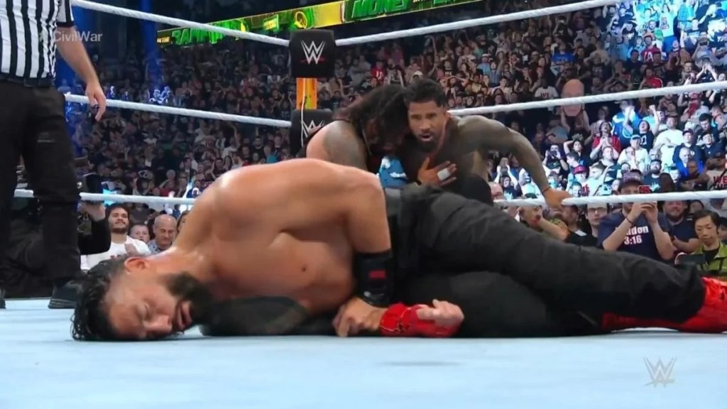 The Usos Roman Reigns WWE Money in the Bank