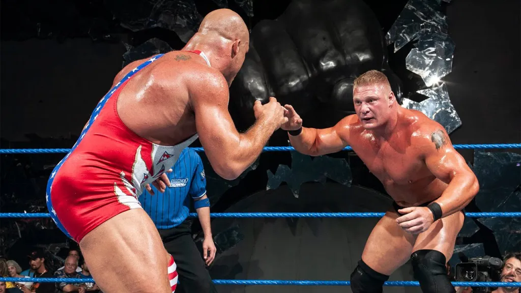 kurt angle brock lesnar