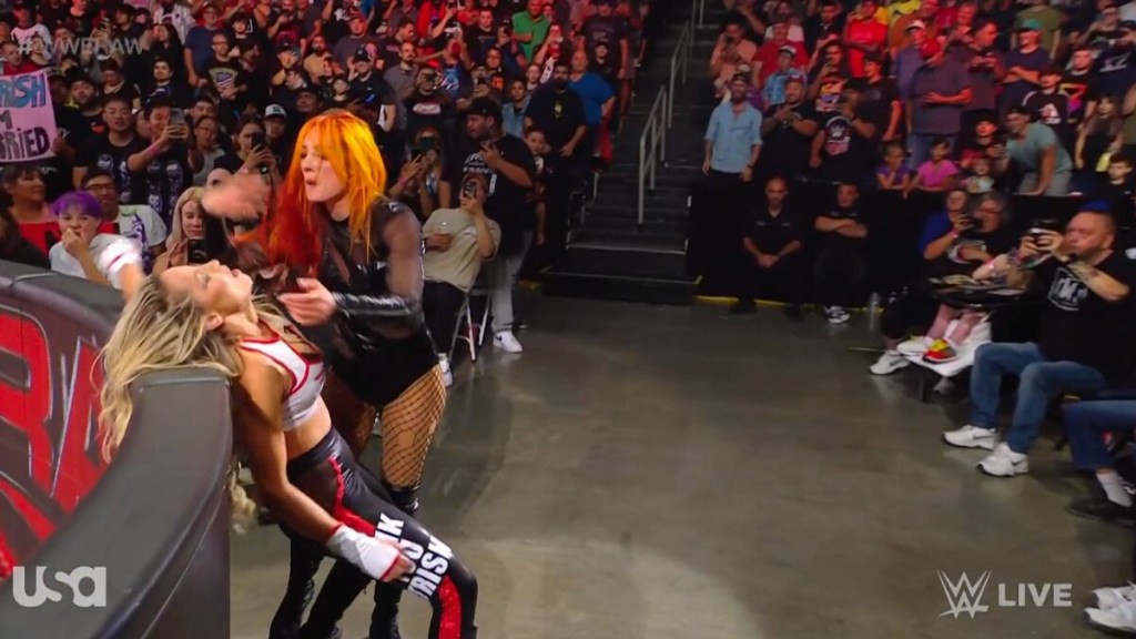 Becky Lynch vs. Trish Stratus cage match set following WWE Raw double  countout - WON/F4W - WWE news, Pro Wrestling News, WWE Results, AEW News,  AEW results