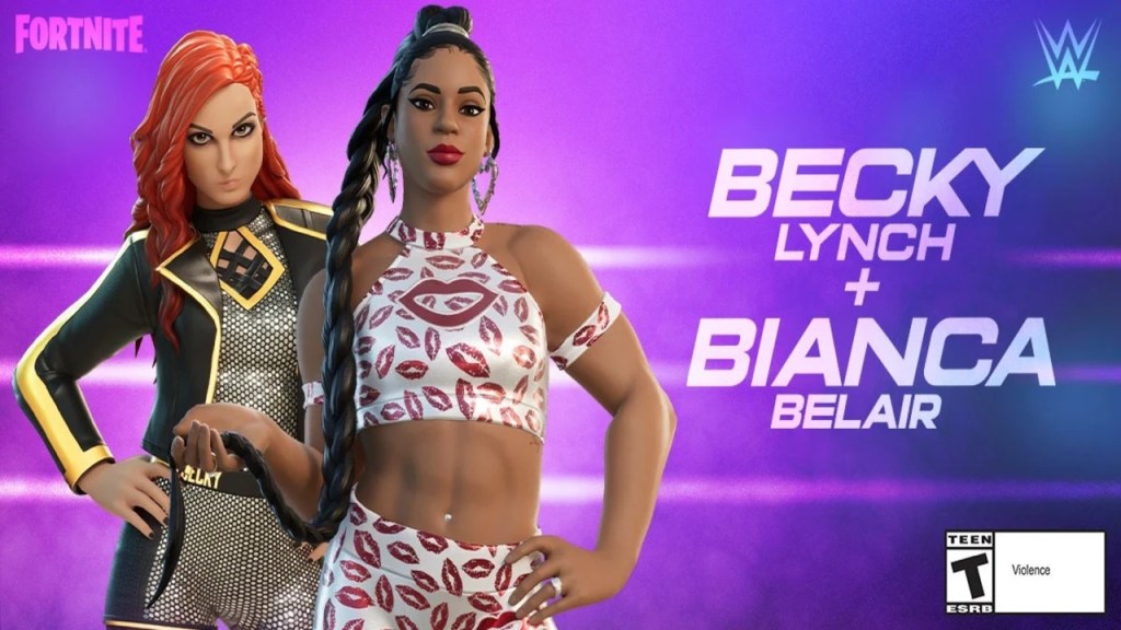 Becky Lynch Bianca Belair WWE Fortnite