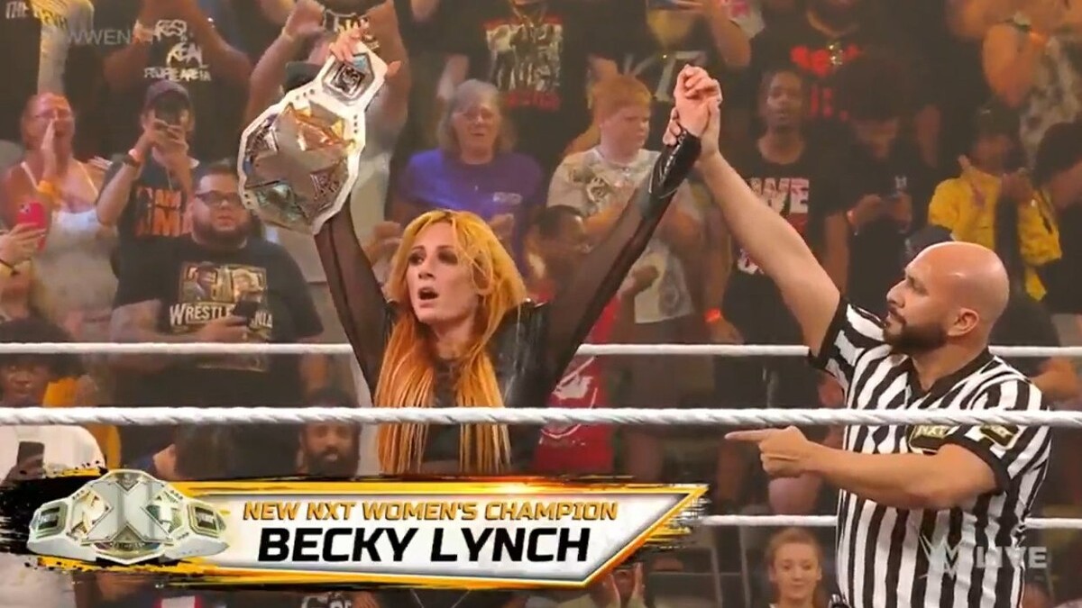 Ladies and gentlemen she is your new NXT women champion ❤️ Follow for more  @beckylynchfanclub1 Follow for more…