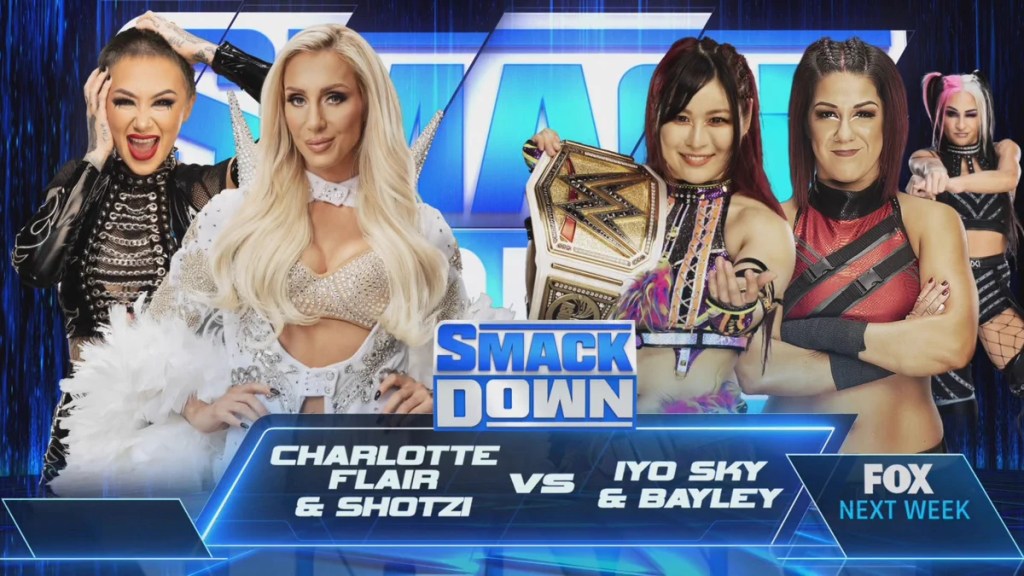 Charlotte Shotzi vs Bayley IYO WWE SmackDown