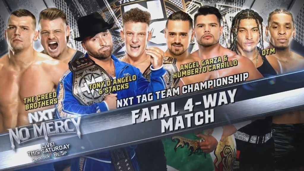 WWE NXT No Mercy Tony D'Angelo Stacks The Creed Brothers Angel Garza Humberto Carrillo
