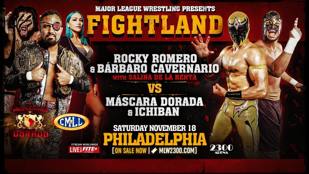 MLW Fightland Rocky Romero Mascara Dorada