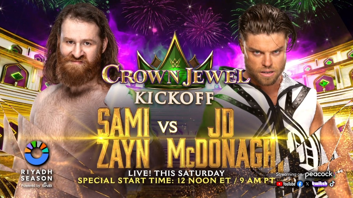 Sami Zayn vs. JD McDonagh Set For WWE Crown Jewel Kickoff Wrestlezone