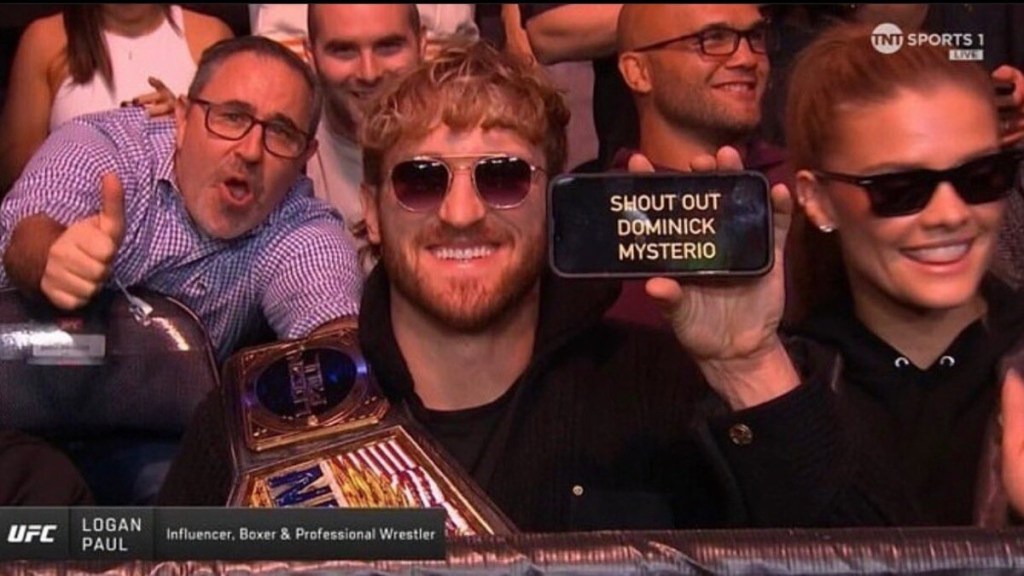 Logan Paul Attends UFC 295, Shouts Out Dominik Mysterio
