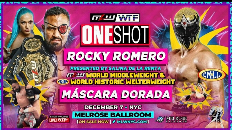 MLW One-Shot Rocky Romero Mascara Dorada