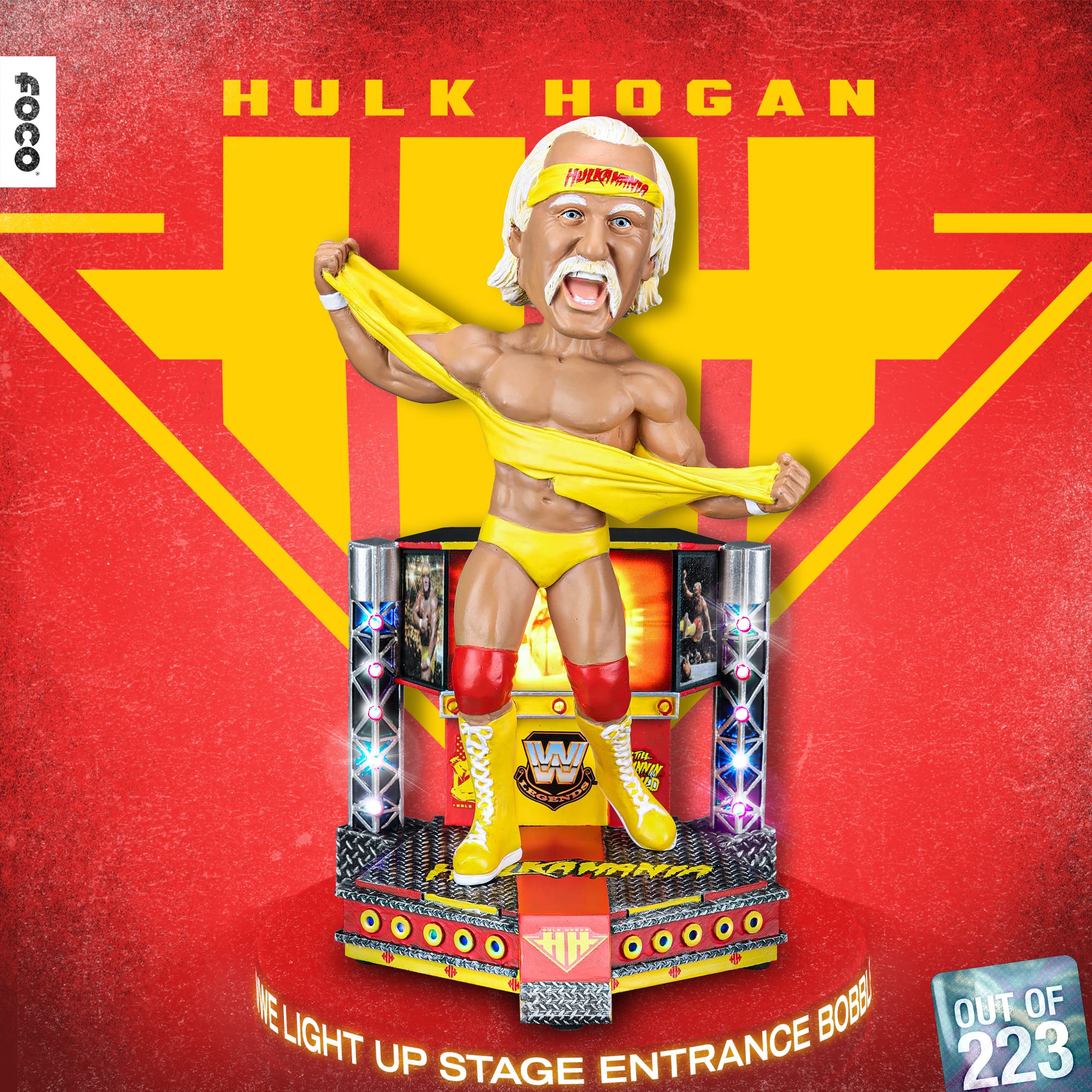 FOCO WWE Hulk Hogan Light Up Entrance Stage Limited Bobblehead Up For ...