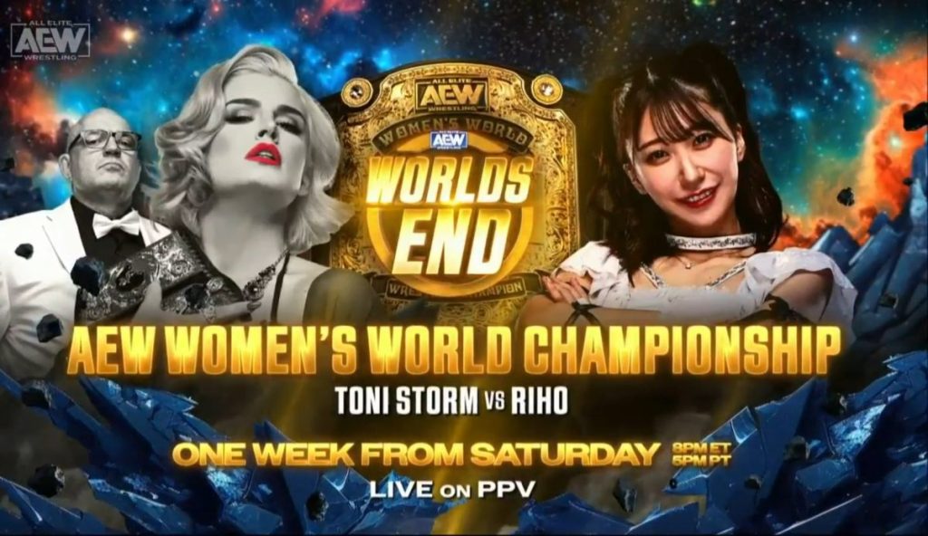 Toni Storm vs Riho AEW Worlds End