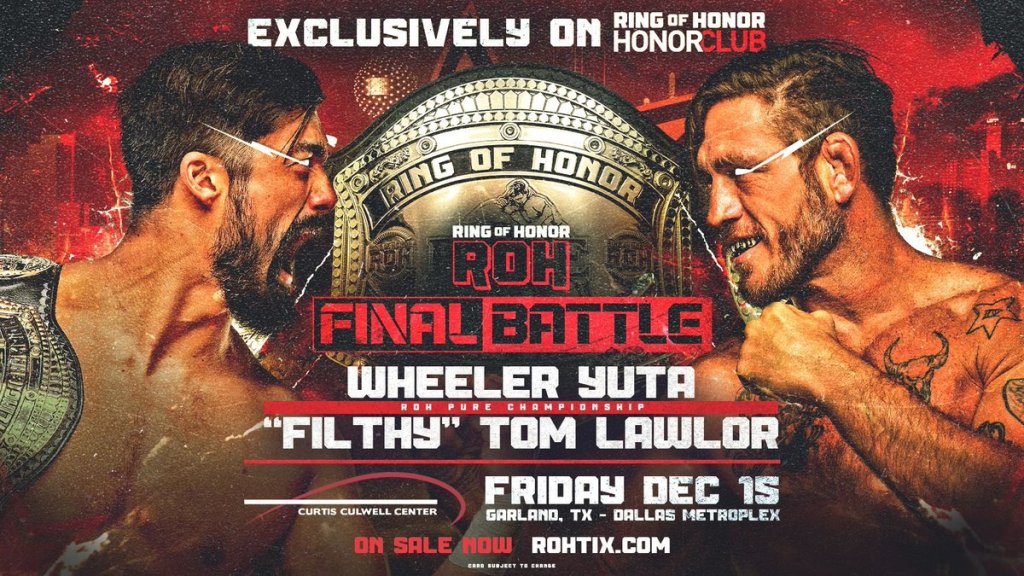 Wheeler Yuta vs Tom Lawlor Pure Championship ROH Final Battle