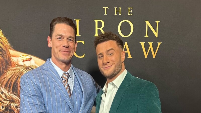 MJF Takes Picture With John Cena At ‘The Iron Claw’ Premiere