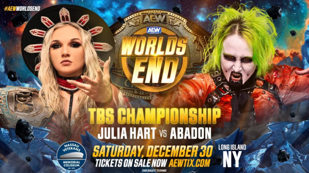 Julia Hart Defends TBS Championship Against Abadon, Updated Card For AEW Worlds End