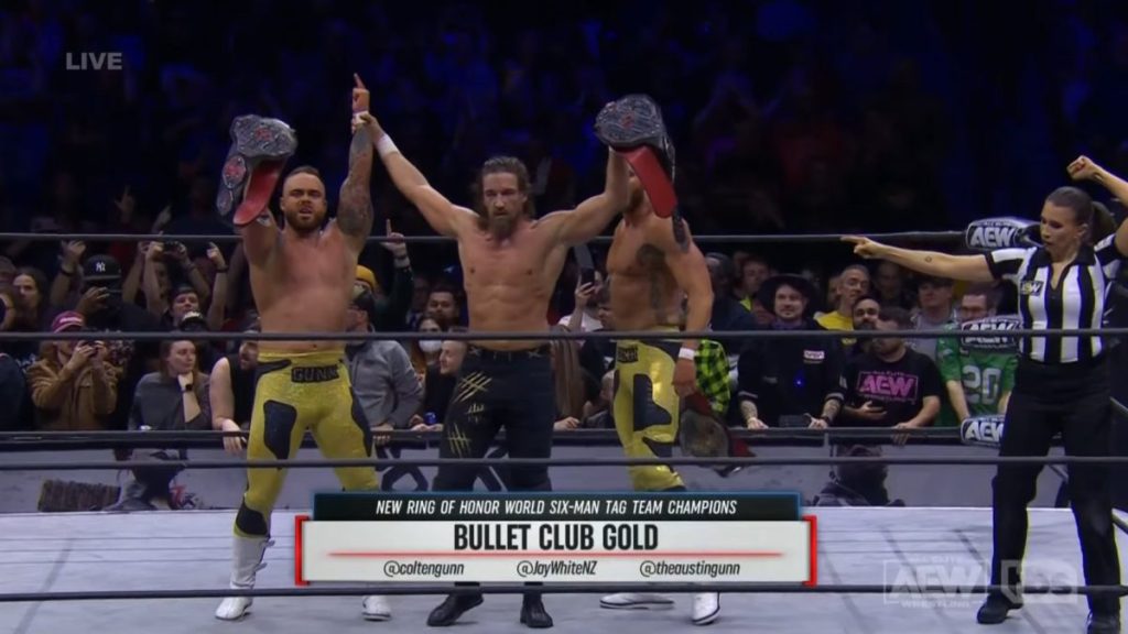 Bullet Club Gold Wins ROH Six-Man Tag Titles On 1/17 AEW Dynamite