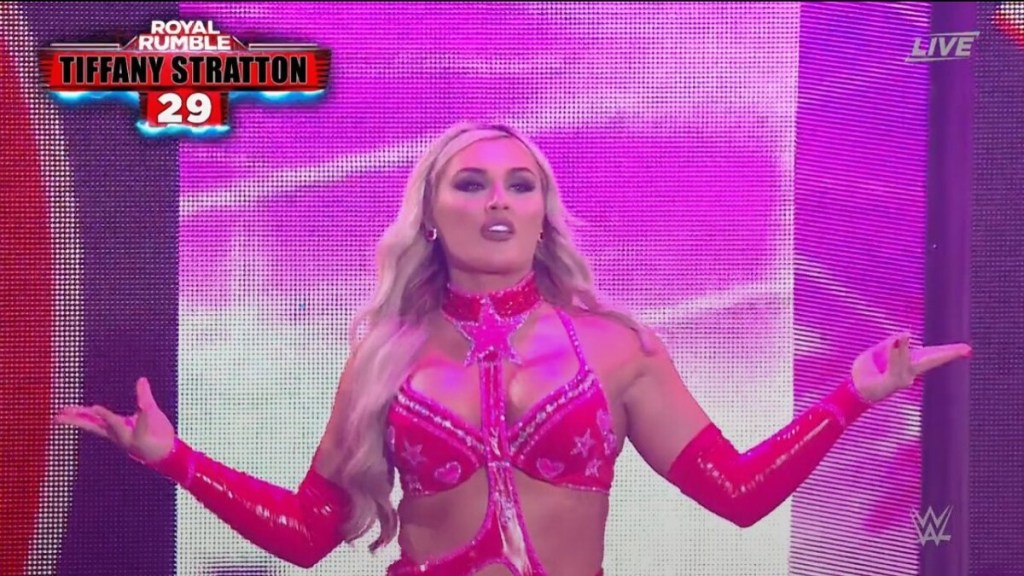 Tiffany Stratton And Roxanne Perez Compete In WWE Women’s Royal Rumble