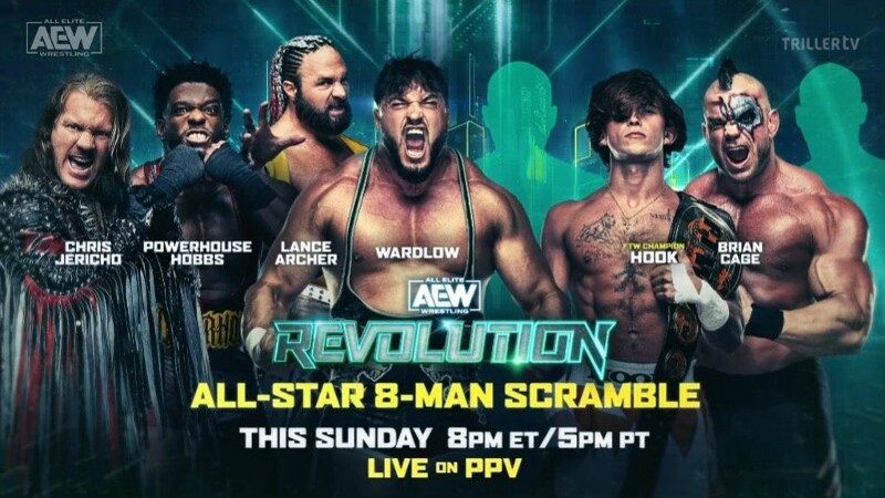 AEW Revolution All-Star Scramble Chris Jericho HOOK