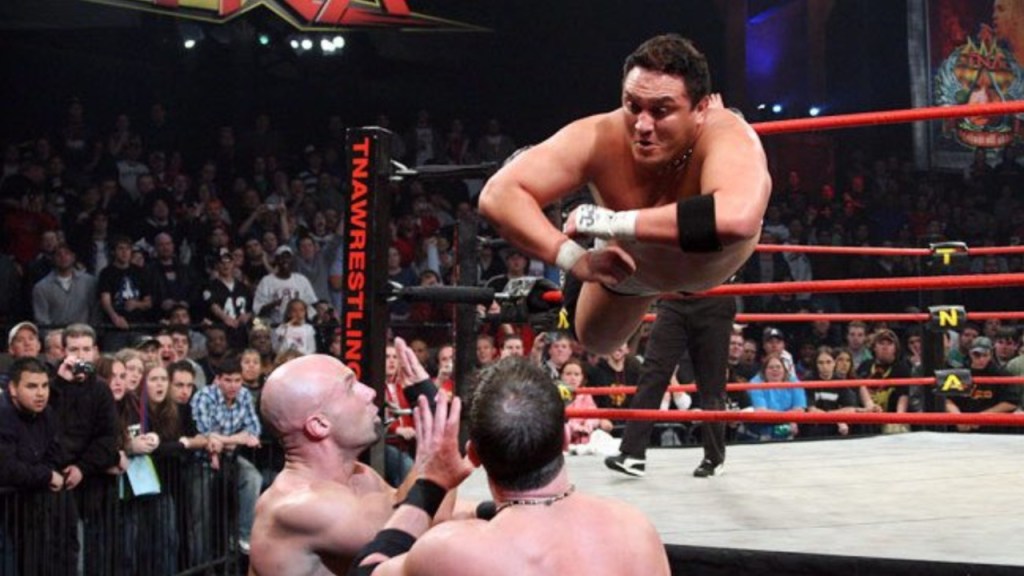 AJ Styles vs. Christopher Daniels vs. Samoa Joe from TNA Unbreakable 2005