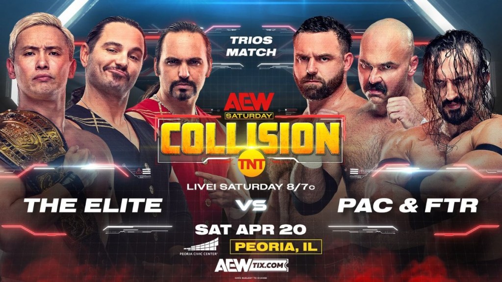 The Elite vs. PAC And FTR, Bunkhouse Brawl Match, More Set For 4/20 AEW Collision