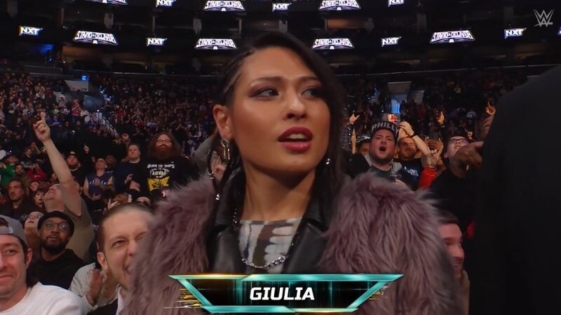 Giulia Appears In The Crowd At NXT Stand & Deliver